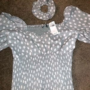 Shirt with scrunchie